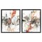 Stupell Industries Chaotic Scribbles Abstracts 2pc Floater Framed Canvas Wall Art Set Design by June Erica Vess